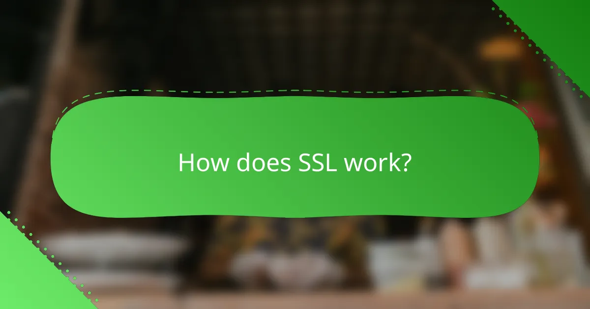 How does SSL work?