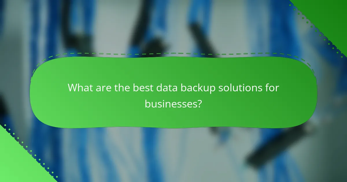 What are the best data backup solutions for businesses?